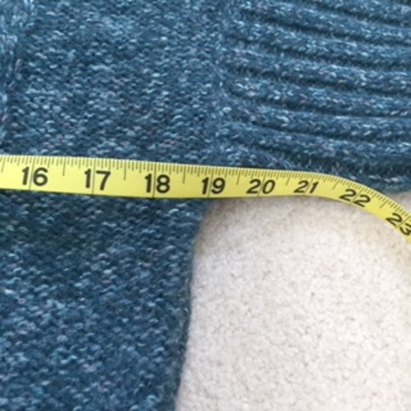 a.n.a. Marbled Chunky Style Knit V-Neck Sweater - Teal, Pink and White - Large - Picture 5 of 8